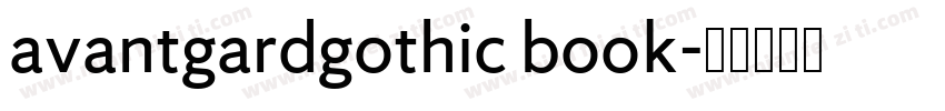 avantgardgothic book字体转换